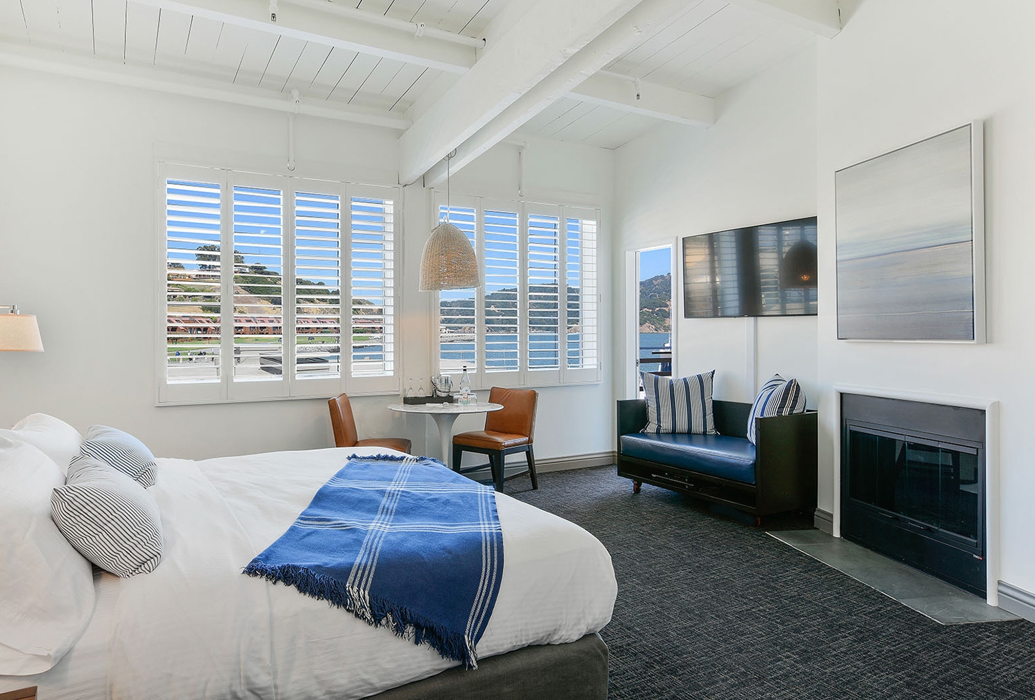 Our View King guest rooms are contemorary and bright with views of the water and surrounding hills