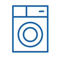 An icon of a washing machine. Laundry detergent is made from plant-based products with minimal chemicals